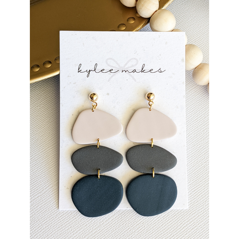 The Penelope | Neutral Pebble Earrings
