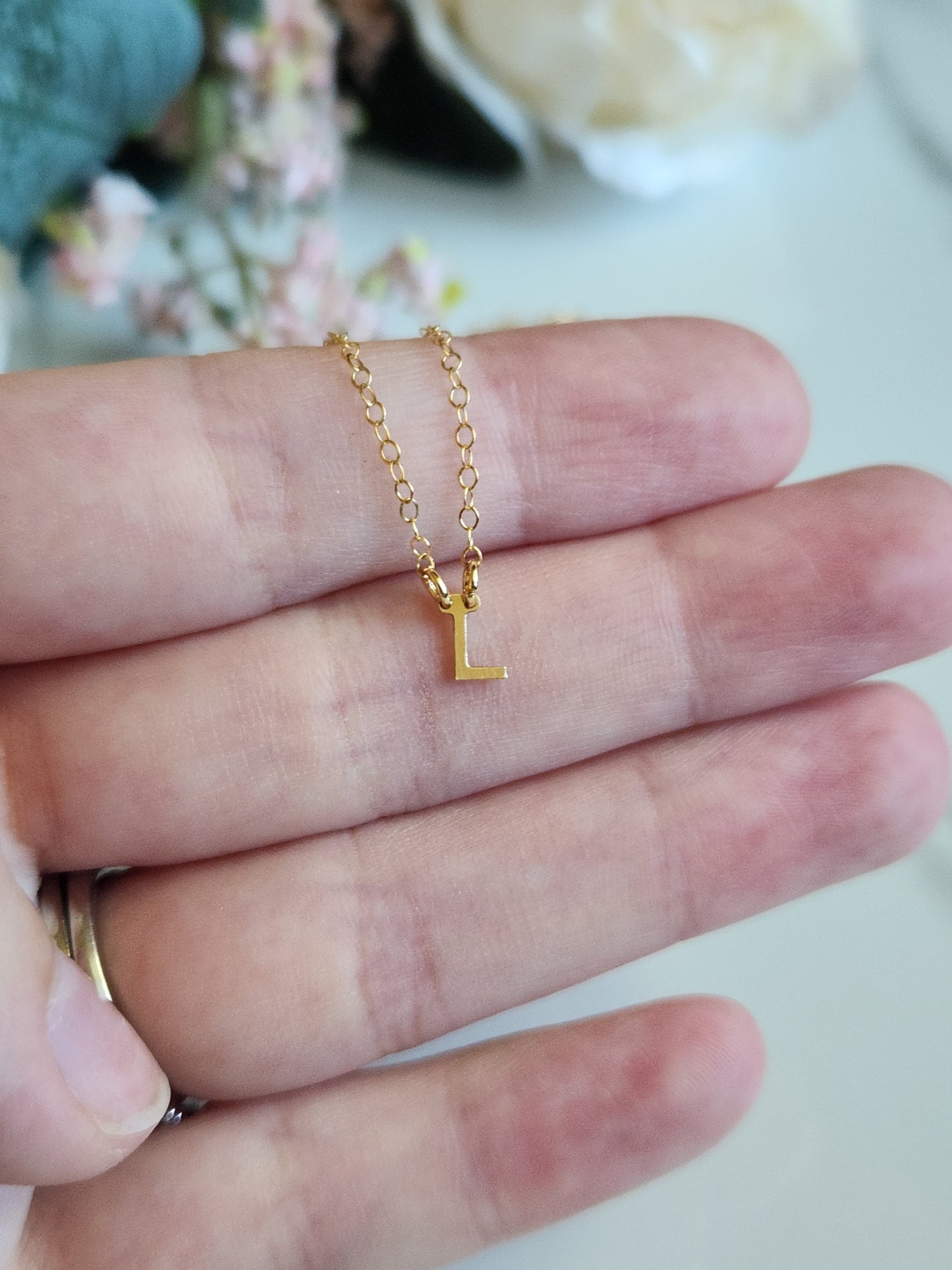 Customized Gold Fill Necklace - Horizontal Characters