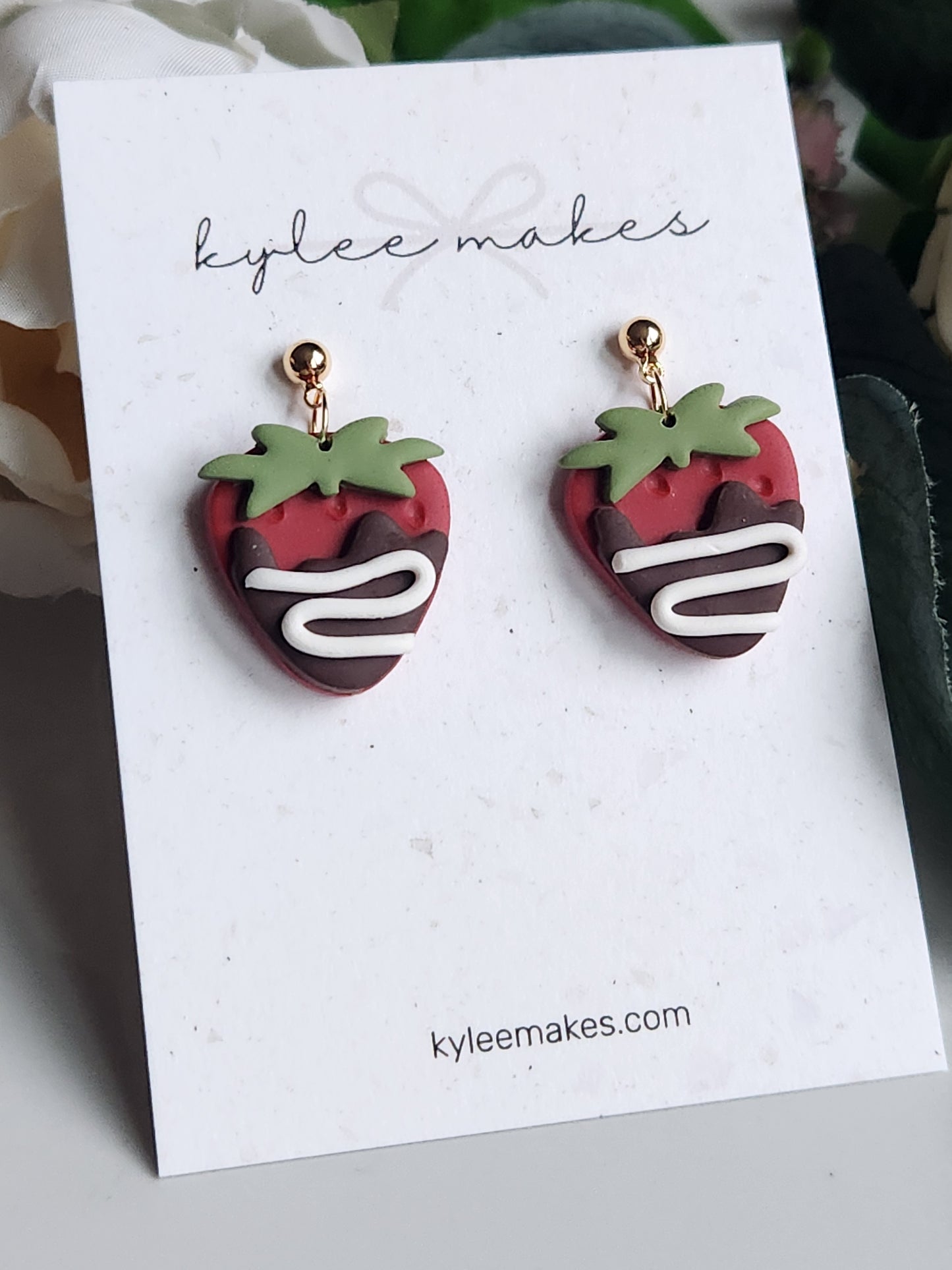 Valentine's Strawberry Dangle Earrings