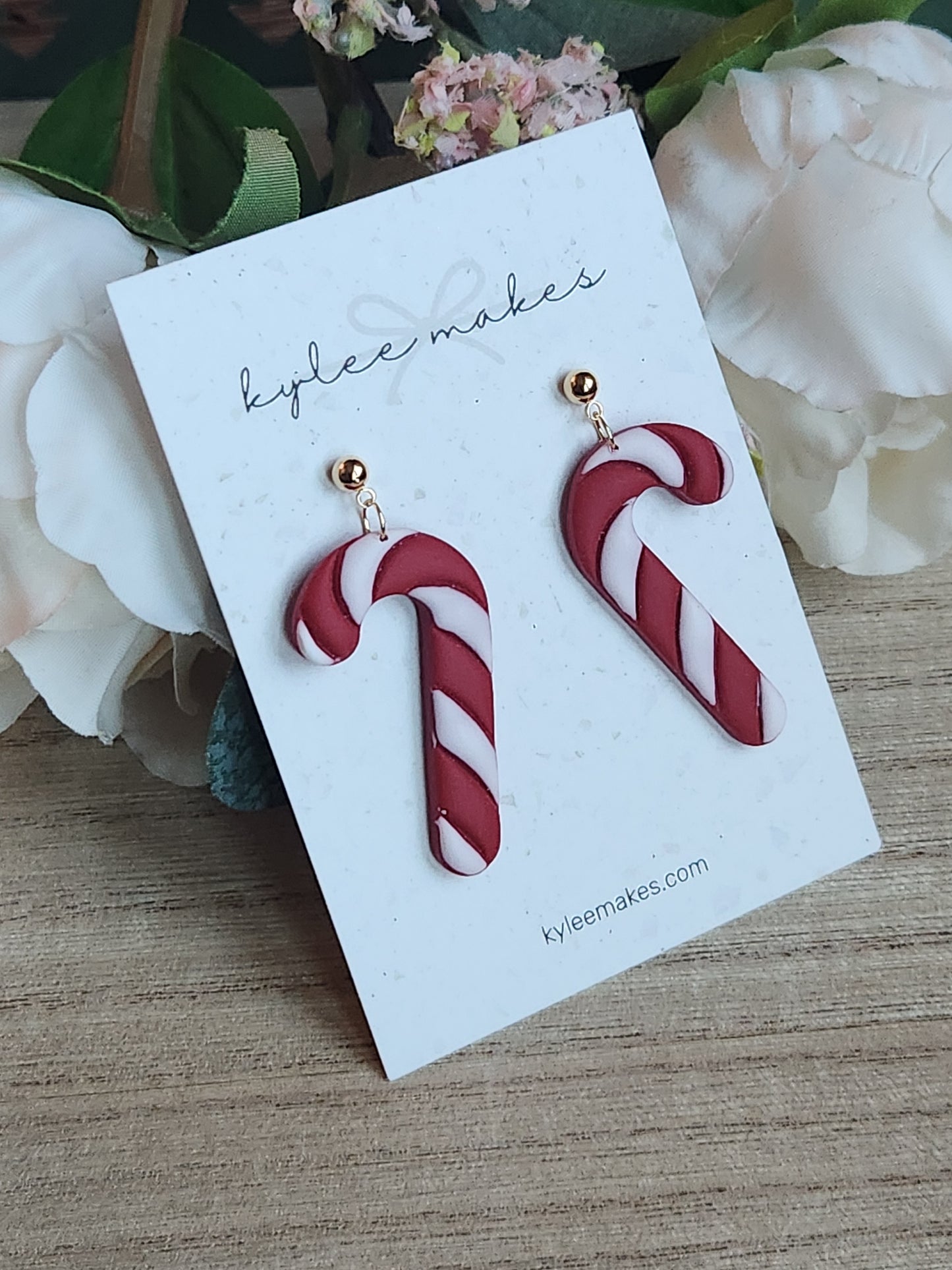 Candy Cane Dangle Earrings