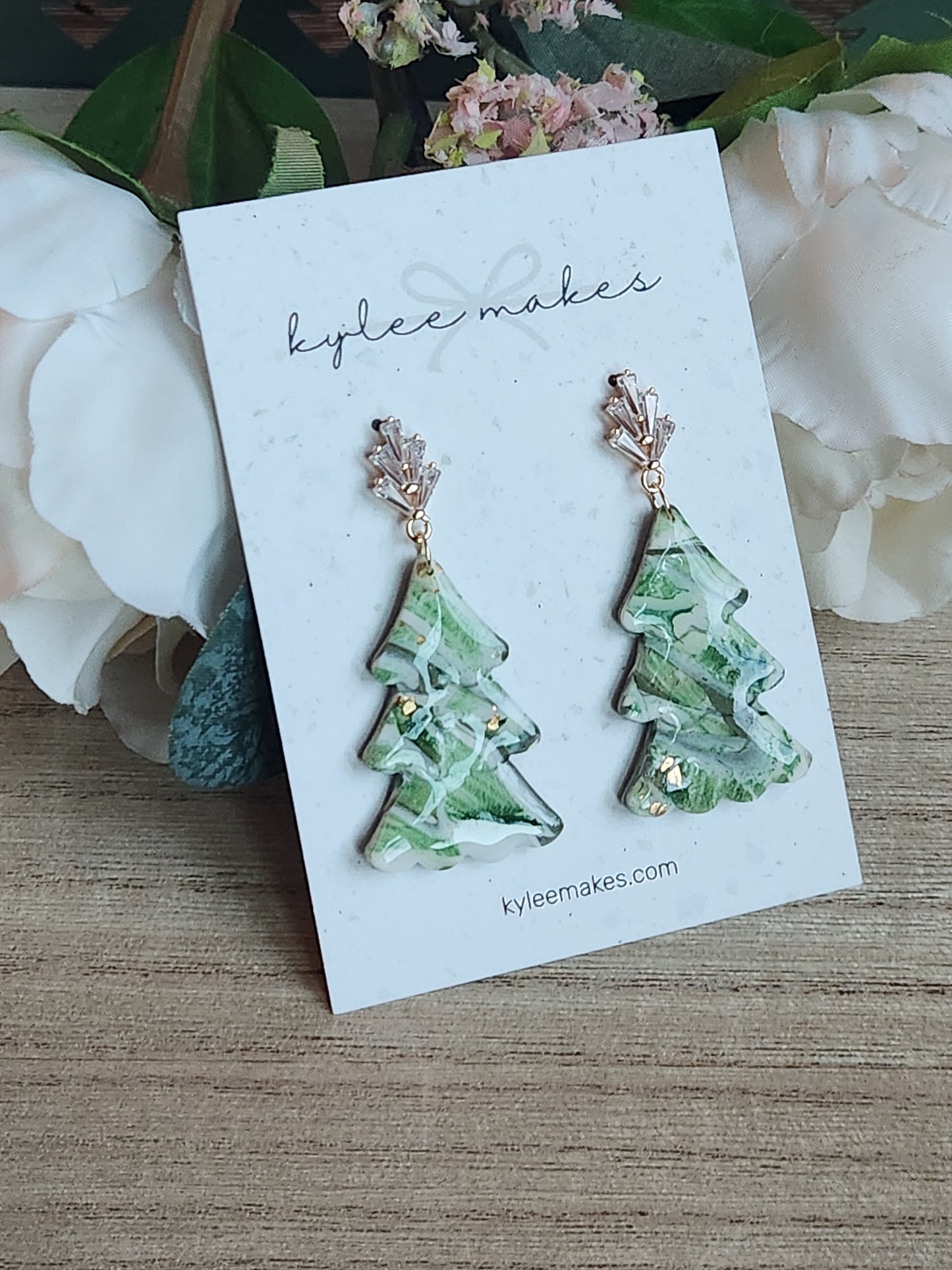 Green & Gold Tree Dangles