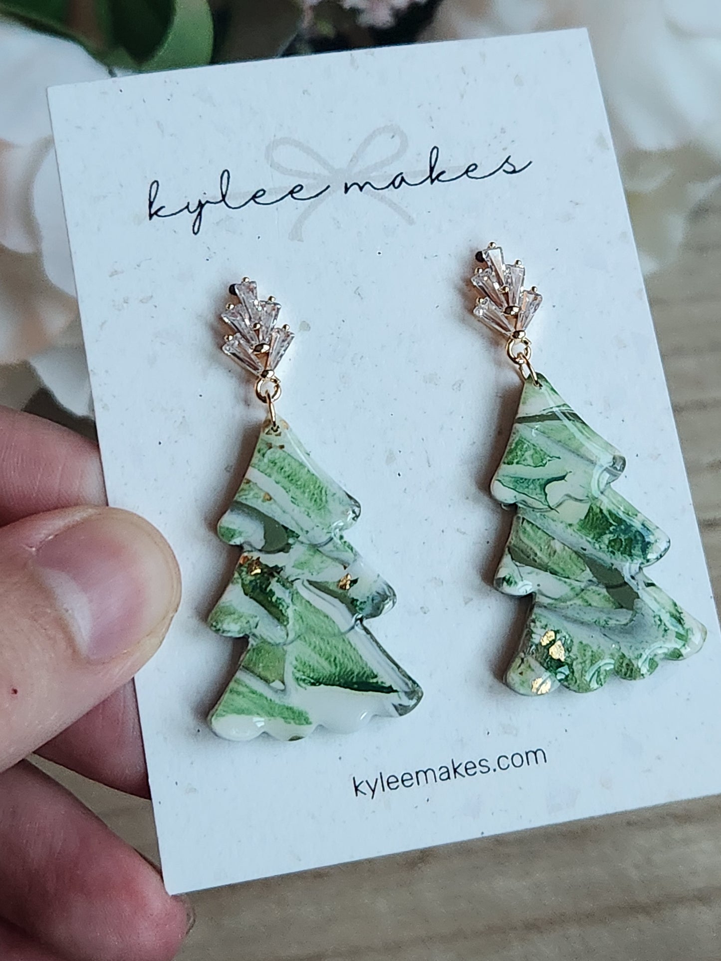 Green & Gold Tree Dangles