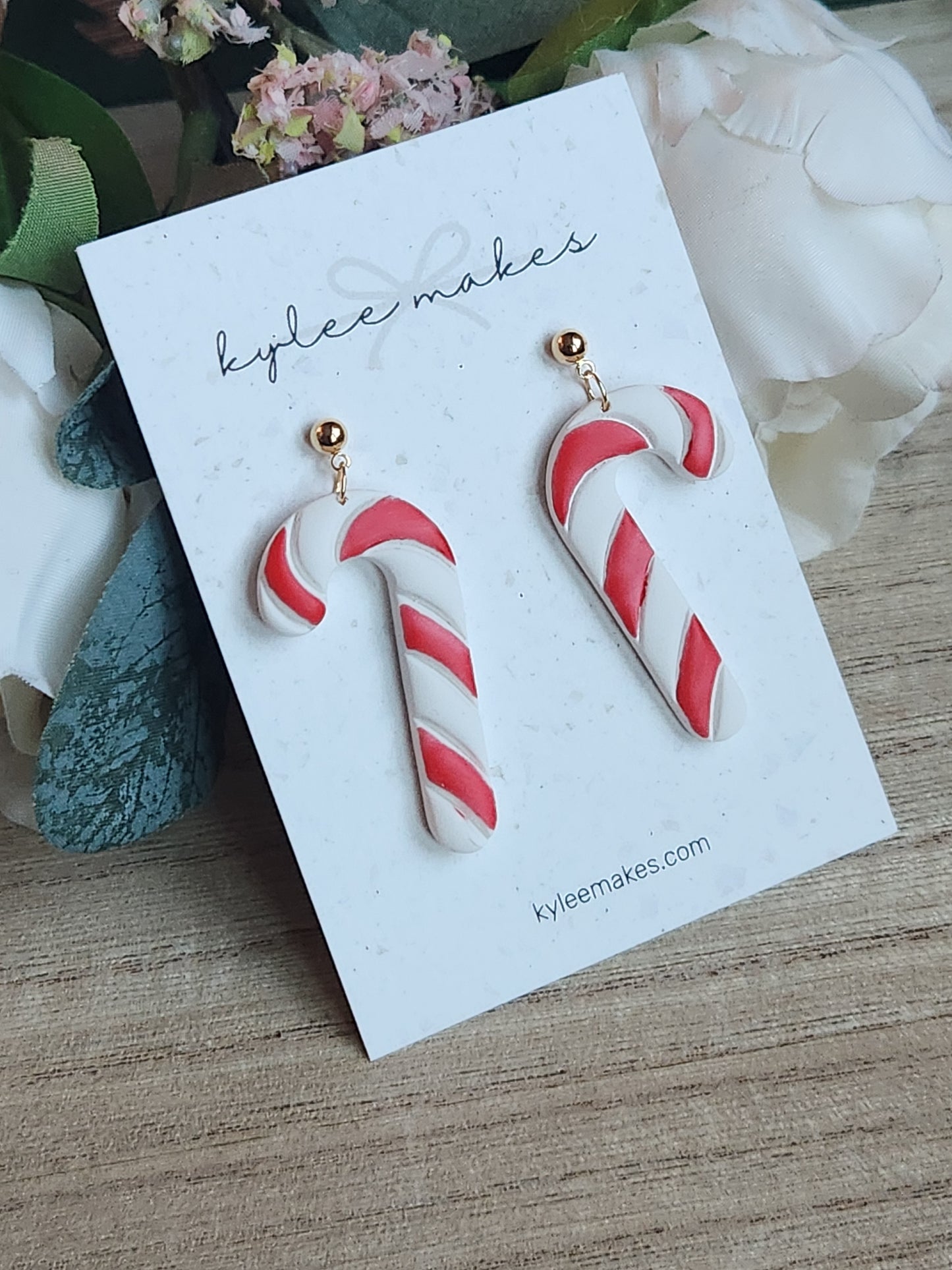 Candy Cane Dangle Earrings