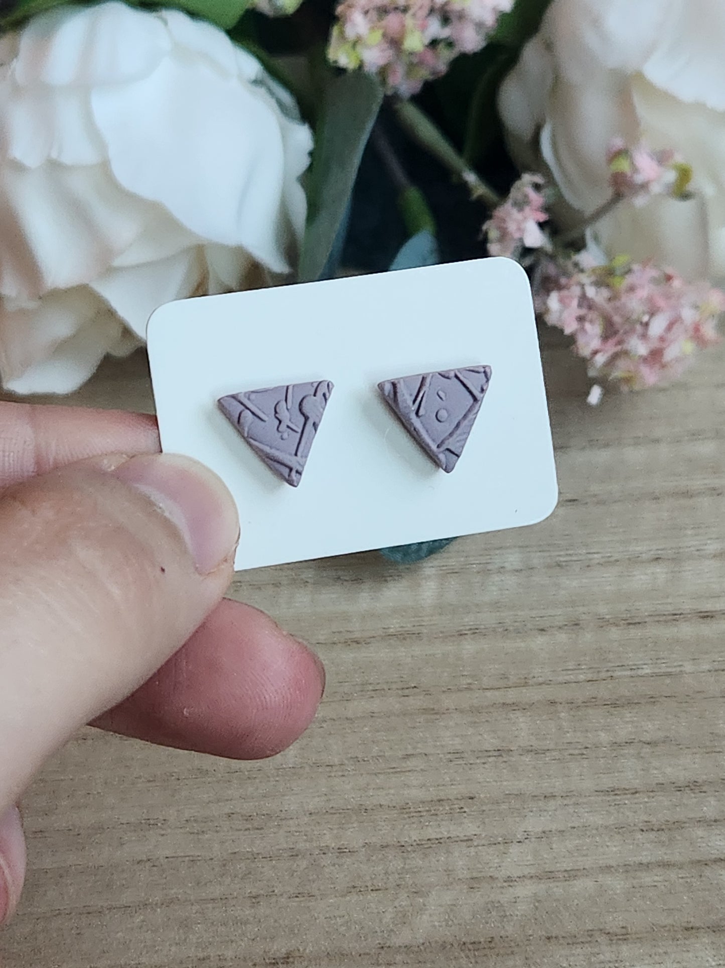 Purple Triangle Stud