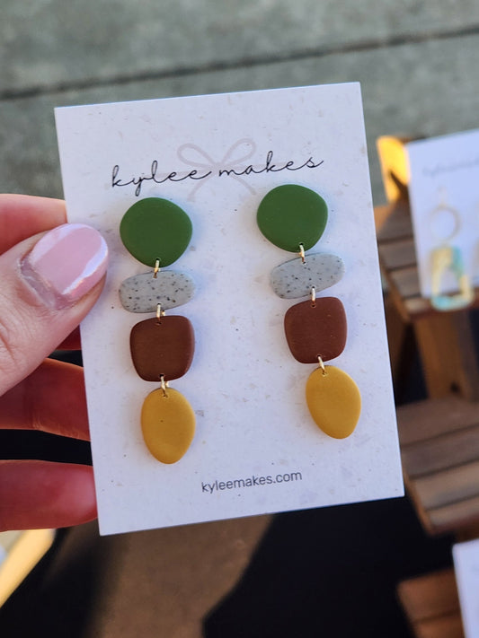 Earth Tone Dangle Earrings