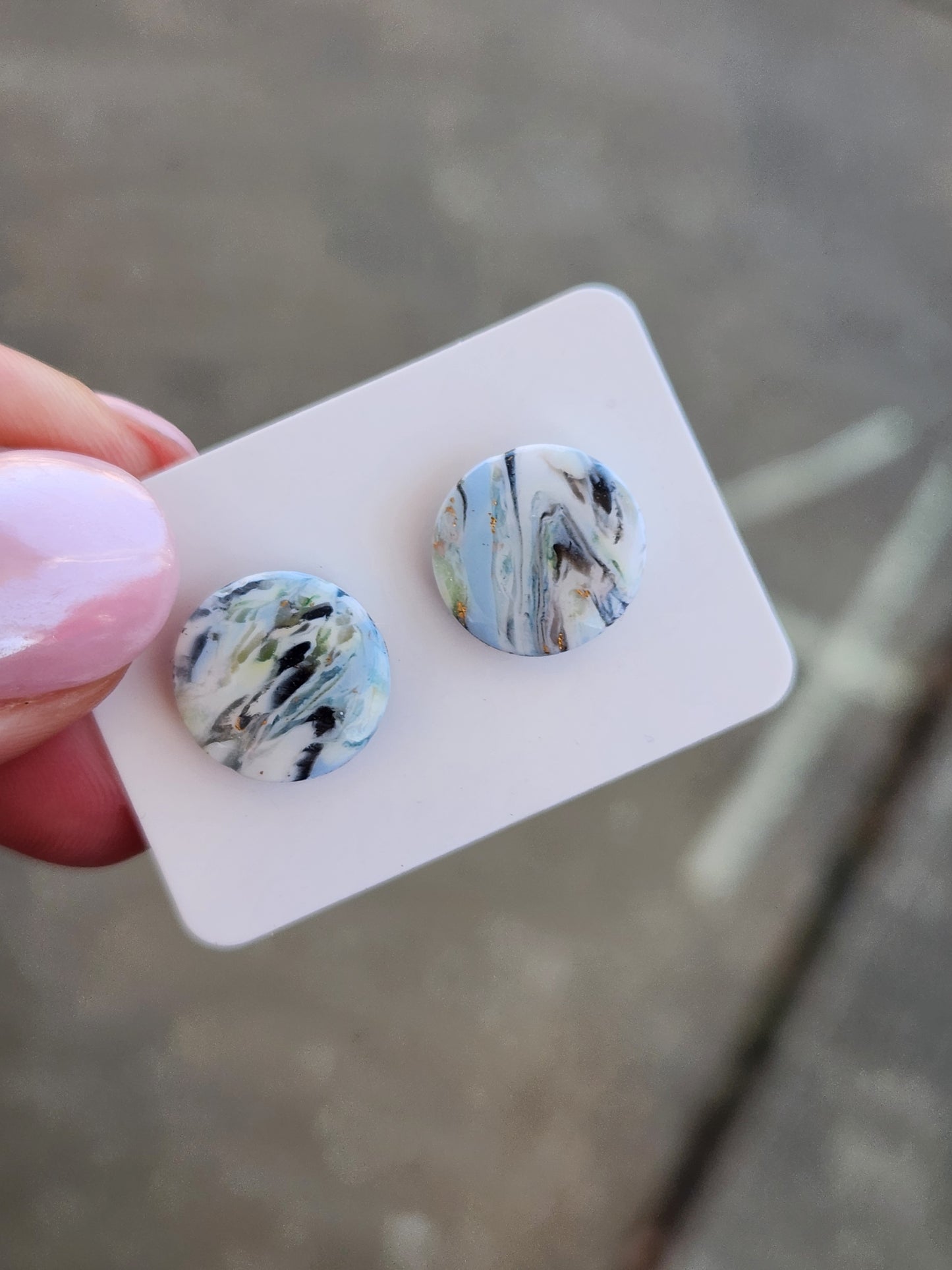 Marbled Circle Stud