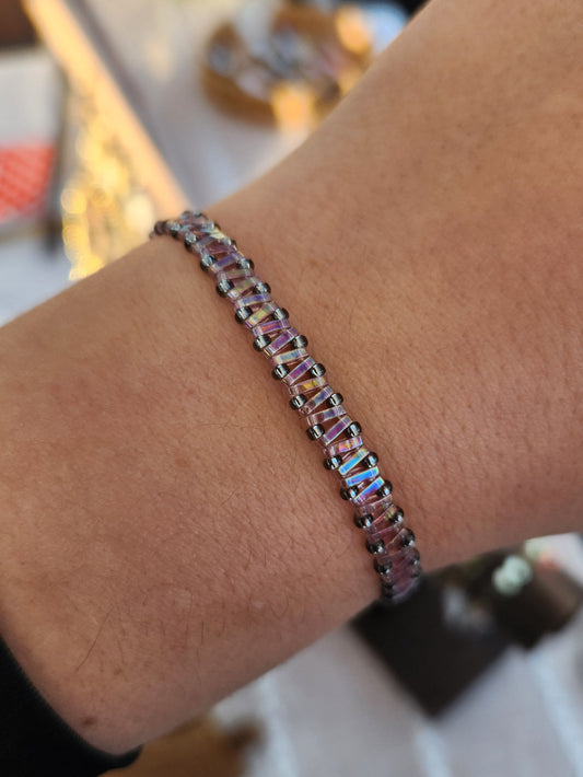 Zigzag Tila Bead Bracelet