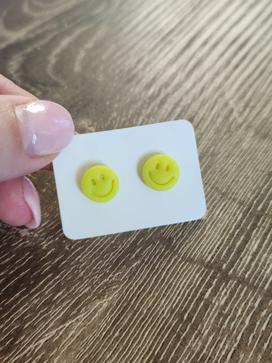 Smiley Yellow Stud