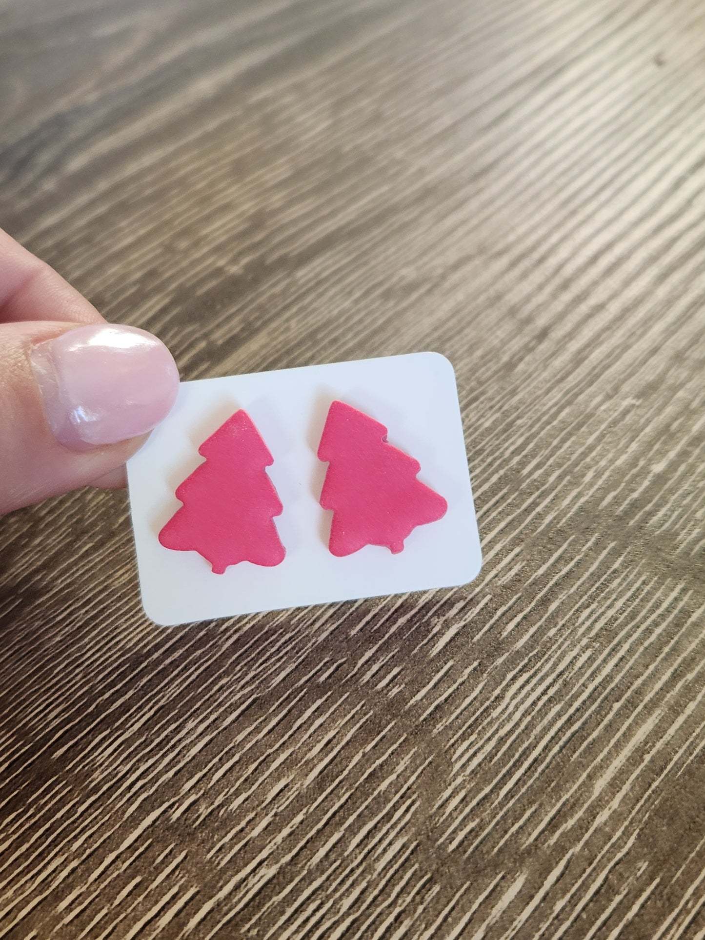 Pink Tree Stud