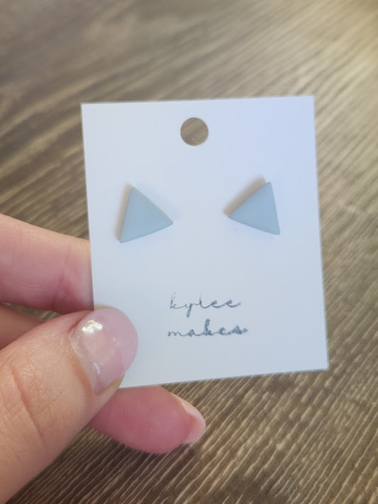 Blue Triangle Studs