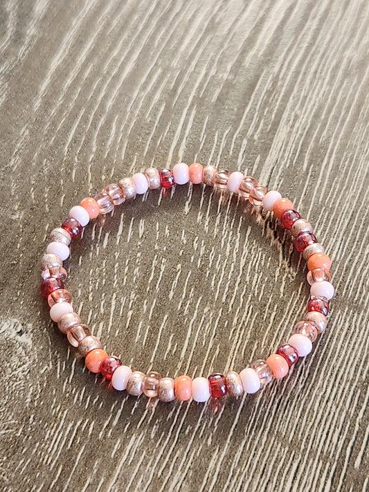 Kids Beaded Bracelet - Shades of Pink