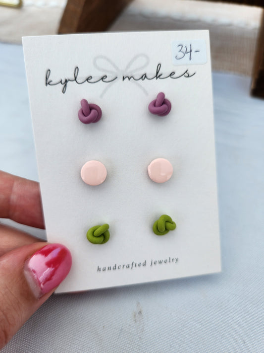 Colorful Stud Earrings Pack