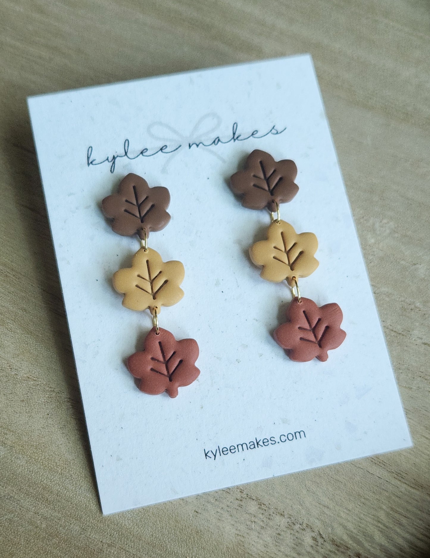 Fall leaf dangle earrings