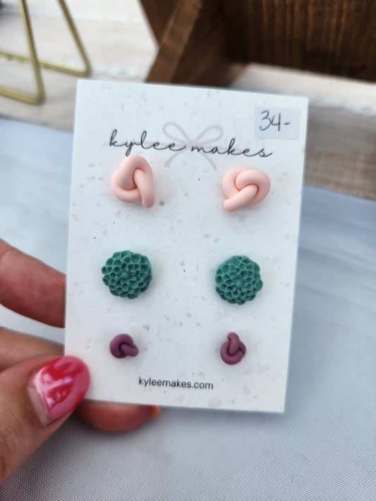 Colorful Stud Earring Pack
