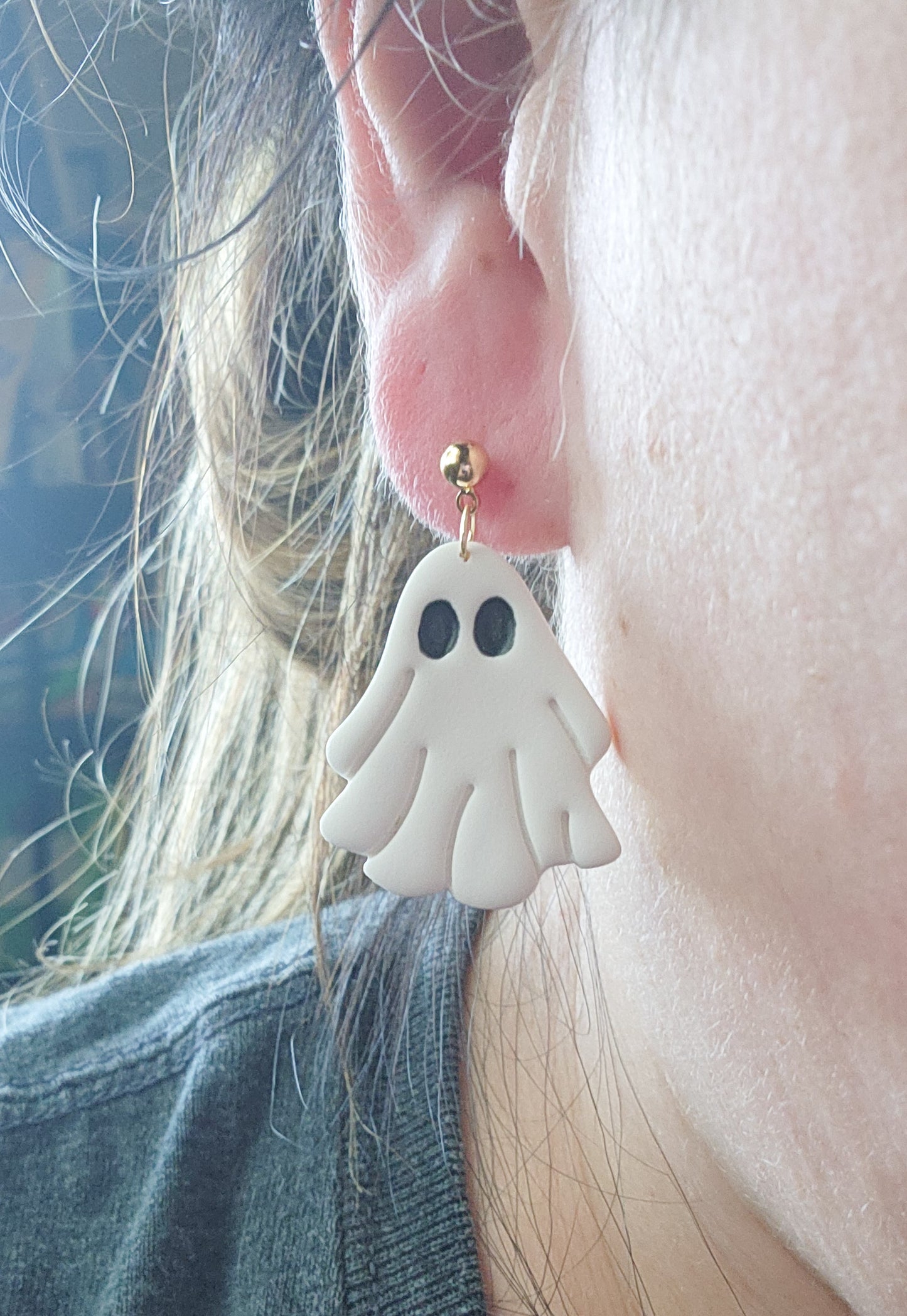 Ghost dangle earrings