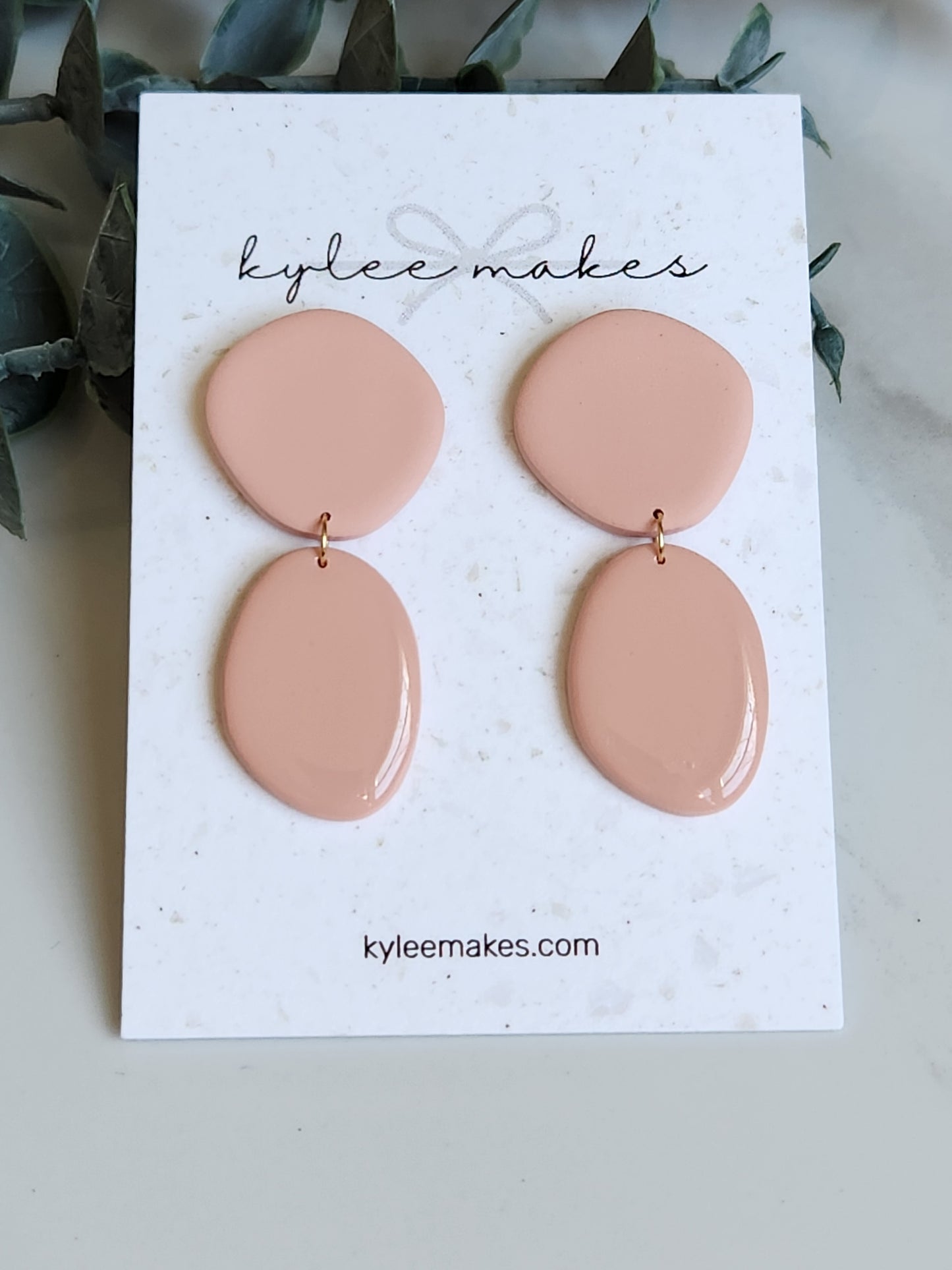 Matte and Glossy Pebble Duo Dangles