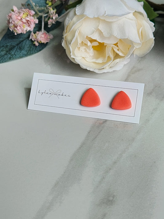 Coral Triangle Stud Earrings