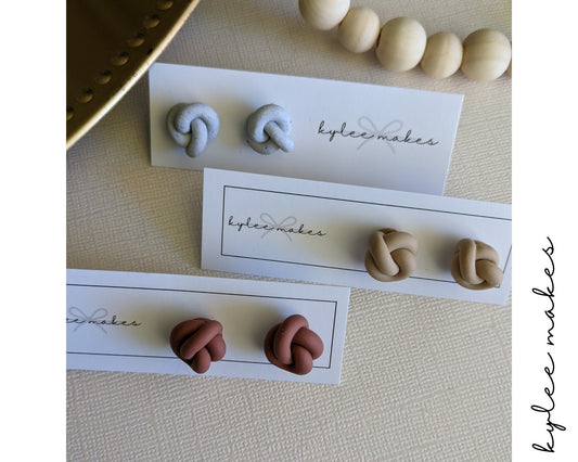 clay stud earrings